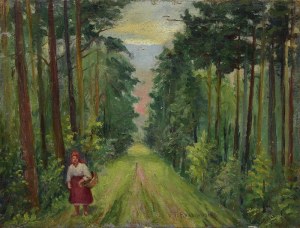 Teresa ROSZKOWSKA (1904-1992), Spacer leśną dróżką