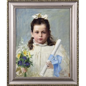 Kazimierz Teofil POCHWALSKI (1855-1940), Portrait of a girl