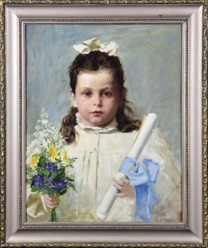 Kazimierz Teofil POCHWALSKI (1855-1940), Portret dziewczynki
