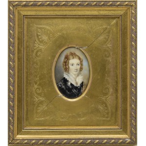 Painter unspecified, 19th century, Portrait of a woman - miniature