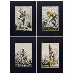 Philip James DE LOUTHERBOURG (1740-1812), Sceny rycerskie - 4 kompozycje