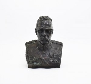 Jan MAŁETA (1890-1962), BRACIA ŁOPIEŃSCY - firma brązownicza, Popiersie Józefa Piłsudskiego