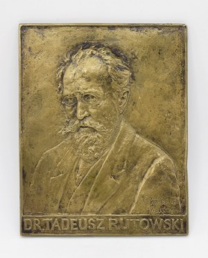 Kazimierz Mieczysław CHODZIŃSKI (1861-1921), Plakieta portretowa dr Tadeusza Rutowskiego