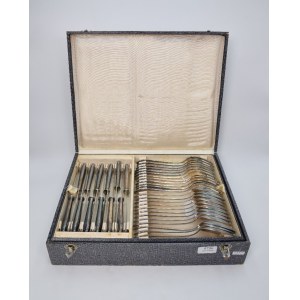 Cutlery set for 12 people in a case