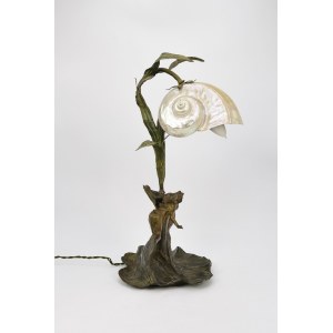 Art Nouveau lamp of the Nautilus type, electric