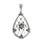 Wisior szafiry brylanty 14K