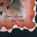 Ręcznie malowany szal unikat, Myrna Lannier (sygnowany)