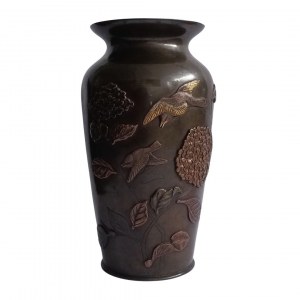 Japanese bronze vase, Meiji period (?)