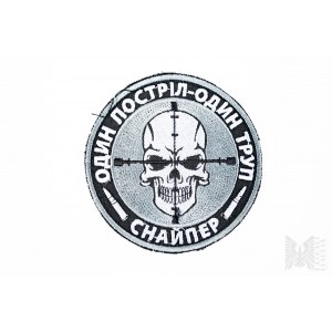 Ukrainian Civilian Patch, Sniper-One Shot-One Dead.