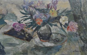 Tadeusz ŁAKOMSKI (1911-1988), Kwiaty w wazonie