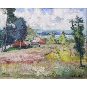 Edward WIECZOREK (1901-1988), Landschaft mit Häusern