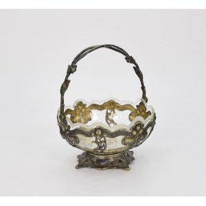 Art Nouveau sugar bowl with movable handle