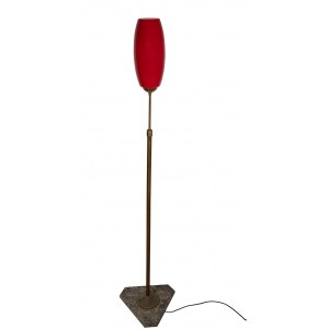 Gino Vistosi Vintage Red Murano Glass Floor Lamp