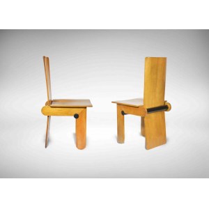 CARLO SCARPA Venezia, 1906 - Sendai, 1978 Two Modernist Chairs