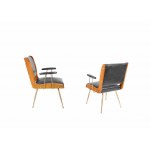 CARLO RATTI - INDUSTRIA COMPENSATI CURVATI Pair of Armchairs Realized for Castelli