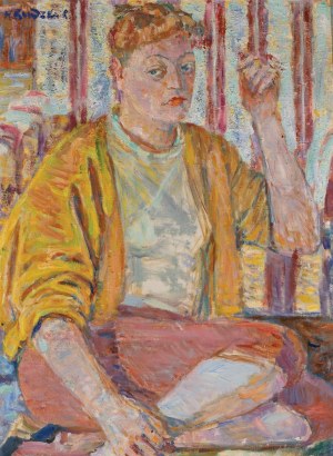 Hanna RUDZKA-CYBISOWA, PORTRET BOŻENY MASZKOWSKIEJ, 1957