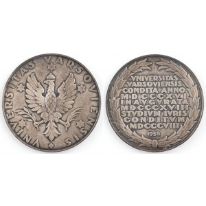 Medaille, 150 JAHRE UNIVERSITÄT DES RECHTS IN WARSCHAU, 1958