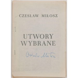 AUTOGRAF CZESŁAWA MIŁOSZA, 1981