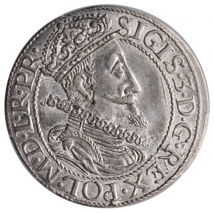 Zygmunt III Waza, ort 1611, Gdańsk, nowsze i rzadsze popiersie typowe dla lat 1612-15