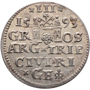 Zygmunt III Waza, trojak 1593, Ryga
