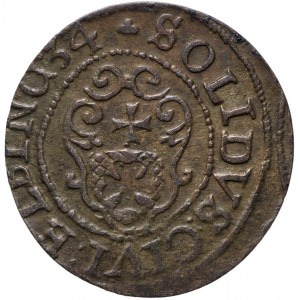 Okupacja szwedzka, Gustaw II Adolf, szeląg 1634, Elbląg (R3)