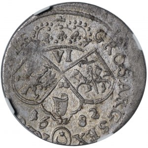 Jan III Sobieski, szóstak 1682, Kraków, moneta tłoczona z walca?