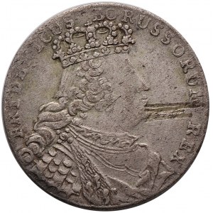 August III, pruskie naśladownictwo, ort (18 groszy) 1755 B, Wrocław