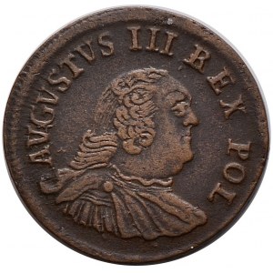 August III, grosz 1754 z cyfrą 3, Grünthal?