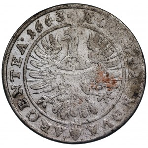 Śląsk, Księstwo legnicko-brzesko-wołowskie, Ludwik IV Legnicki, 15 krajcarów 1663, Brzeg