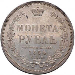 Mikołaj I, rubel 1854 СПБ HI, Petersburg