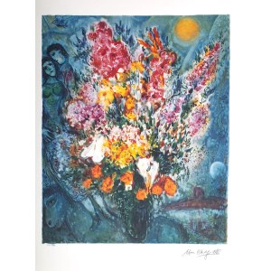 Marc Chagall (1887-1985), Kytica osvetľujúca oblohu (Le Bouquet illuminant le Ciel)
