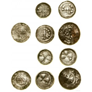 Niemcy, zestaw 5 denarów i oboli krzyżowych, X/XI w.