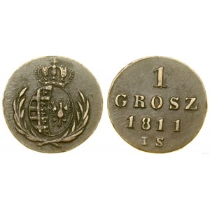 Polska, 1 grosz, 1811 IS, Warszawa