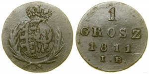 Poland, 1 grosz, 1811 IB, Warsaw