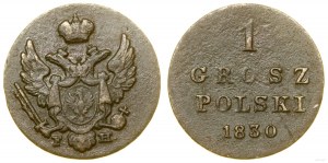 Polska, 1 grosz polski, 1830 FH, Warszawa