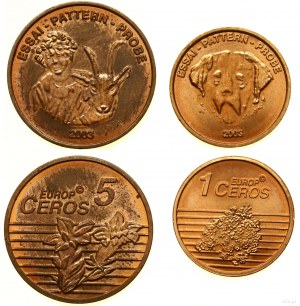 Switzerland, set of 2 fancy coins, 2003