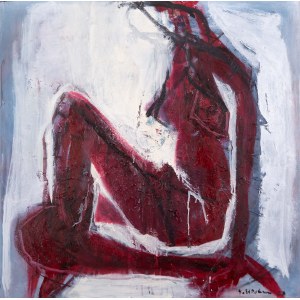 Ewa SADOWSKA (1953), Nude in red; 2023