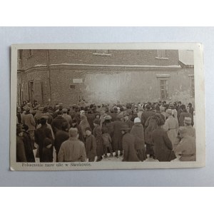 POCZTÓWKA SŁAWKÓW POLSZCZENIE NAZW ULIC, NAKŁADEM WIADOMOŚCI POLSKICH, OLKUSZ RADOMSK PIOTRKÓW PRZEDWOJENNA 1915 R
