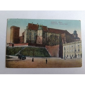 KRAKÓW WAWEL SAMOCHÓD LUBLIN 1924 R POCZTÓWKA PRZEDWOJENNA