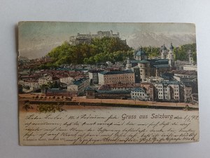 POSTCARD SALZBURG AUSTRIA LONG ADDRESS PRE-WAR 1902