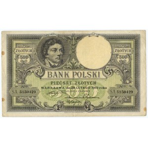 500 Zloty 1919 - S.A. Serie.