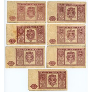 1 złoty 1946 - set 7 sztuk