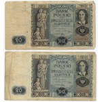 1-20 złotych 1936-1946 - set 5 sztuk