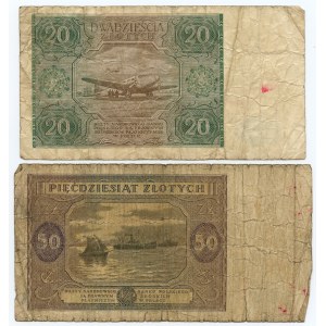 20, 50 złotych 1946 - set 2 sztuk