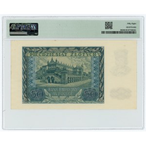 50 Zloty 1940 - Serie A - PMG 58