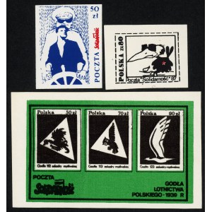 SOLIDARNOŚĆ - znaczki pocztowe - set 3 sztuk