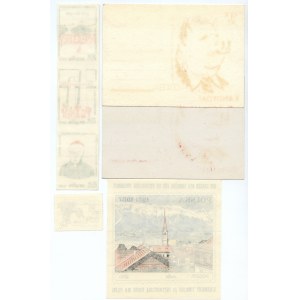SOLIDARITÄT - Gedenkbriefmarken und Propagandapostkarten mit Briefmarken - Satz zu 5 Stück