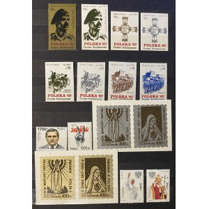 SOLIDARNOŚĆ - znaczki pocztowe - set 14 sztuk