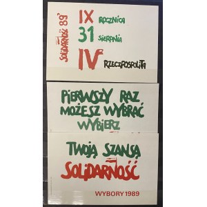 SOLIDARITY - Wahlprospekte Wahl 1989 - Satz von 3 Stück