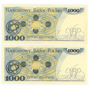 1.000 Zloty 1979 - Serie CM - Satz von 2 Stück